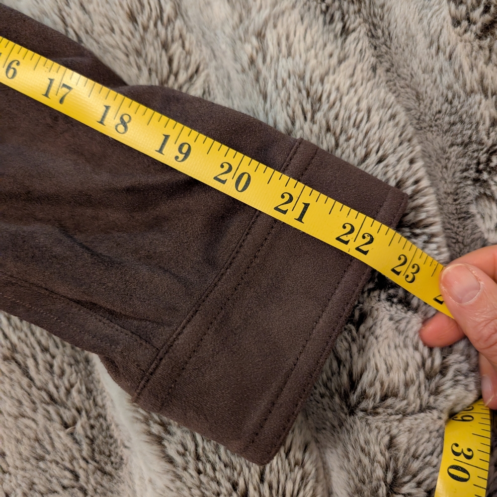 Tommy Bahama Chocolate Brown Faux Suede Trucker Jacket - Picture 8 of 8